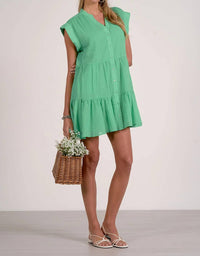 Elan - V-Neck Mini Dress