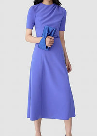 Carolina Herrera - Draped Midi Dress with Belt