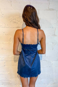 Sky To Moon - Moonstone Scallop Mini Dress