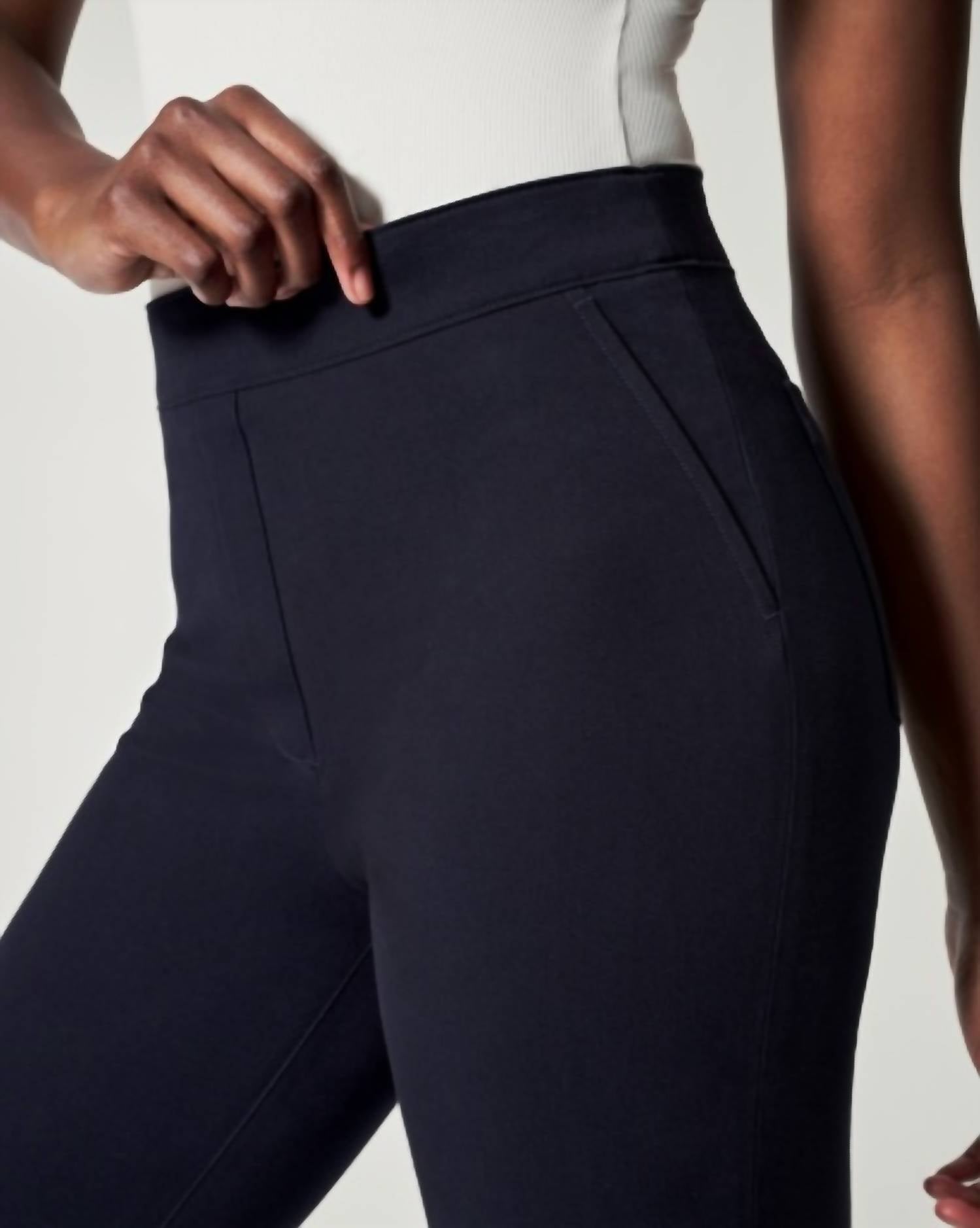 Spanx On-the-go Kick Flare Pants in classic navy - women's pants - view 5