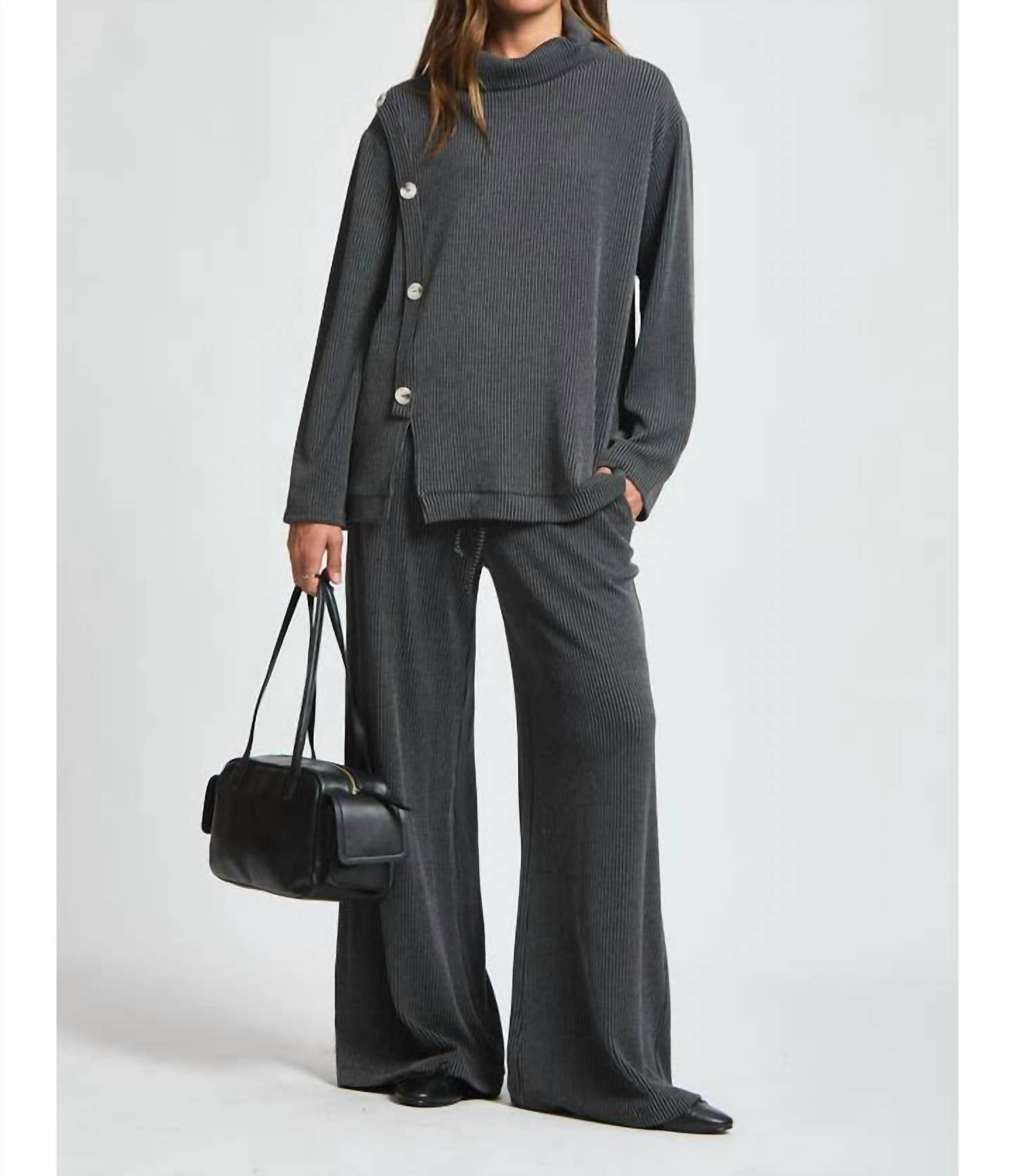 Dear Scarlett - Cowl Ribbed Pants