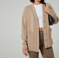 7Diamonds Rev Understated Structure Cardigan in hazelwood - women's cardigan - view 4