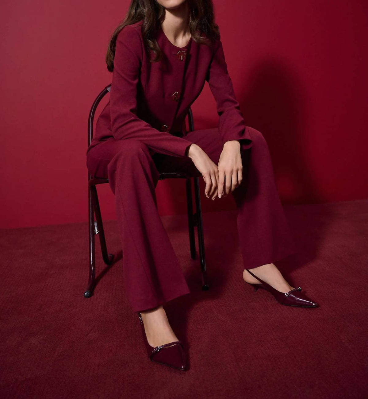 Joseph Ribkoff - Pull On Mid-rise Flared Trouser Pant