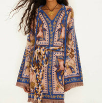 Farm Rio - Sea Garden Scarf Knit Dress