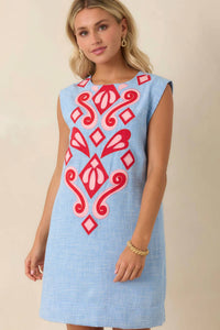 Thml - Sweetheart Americana Embroidered Shift Dress
