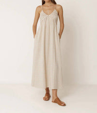 Indi & Cold - Gingham Strap Dress