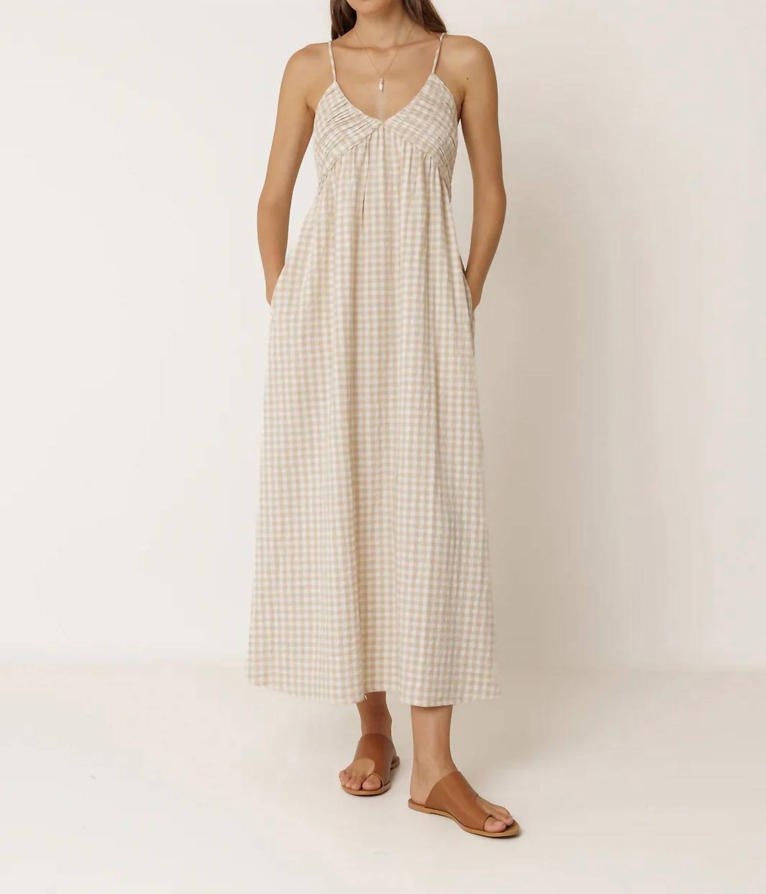 Indi & Cold - Gingham Strap Dress