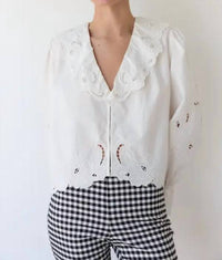 Mint Exclusives - Belle Embroidery Ruffle Blouse