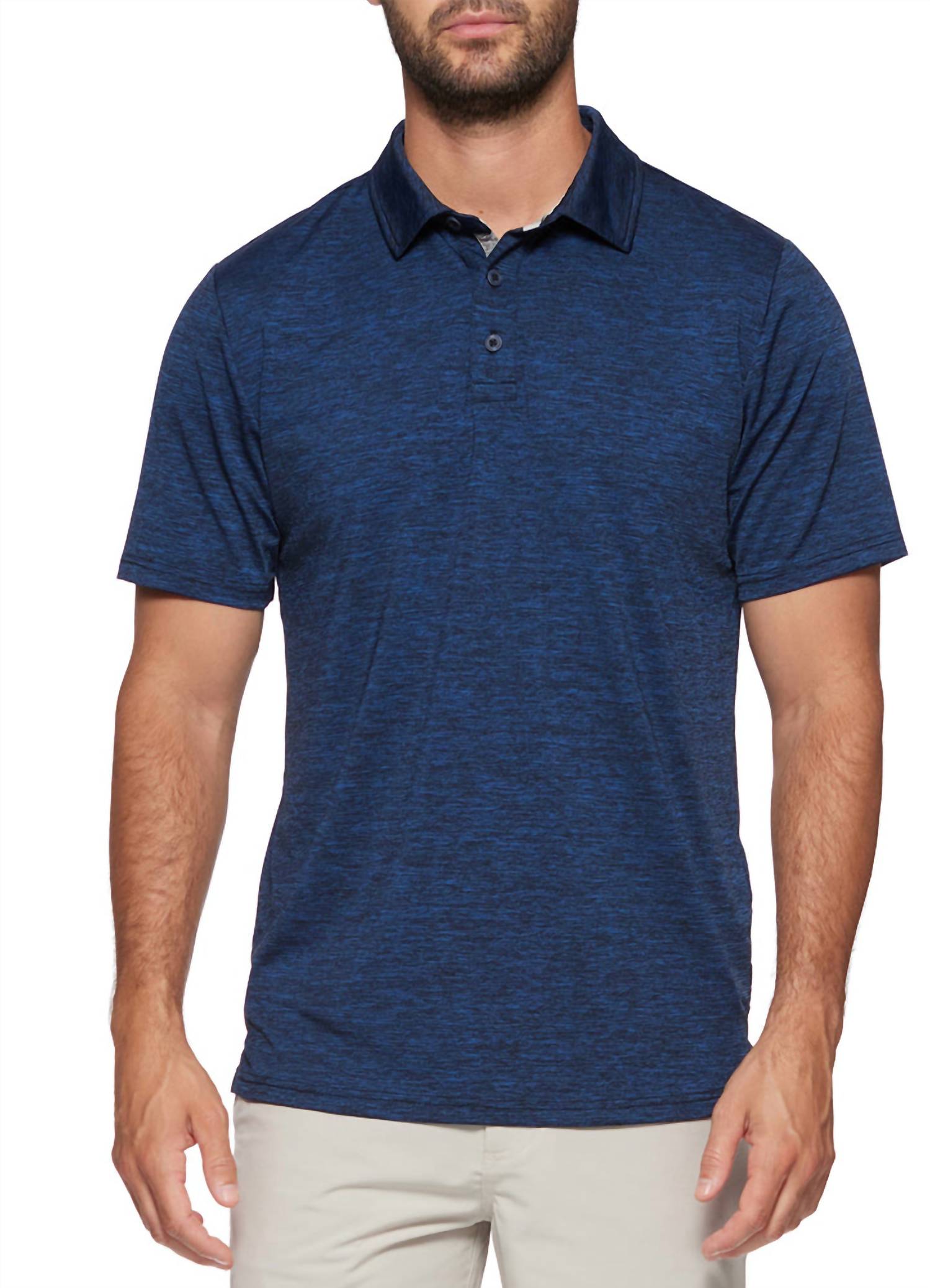 Flags & Anthem Windemere Performance Polo Shirt in navy - men's shirt