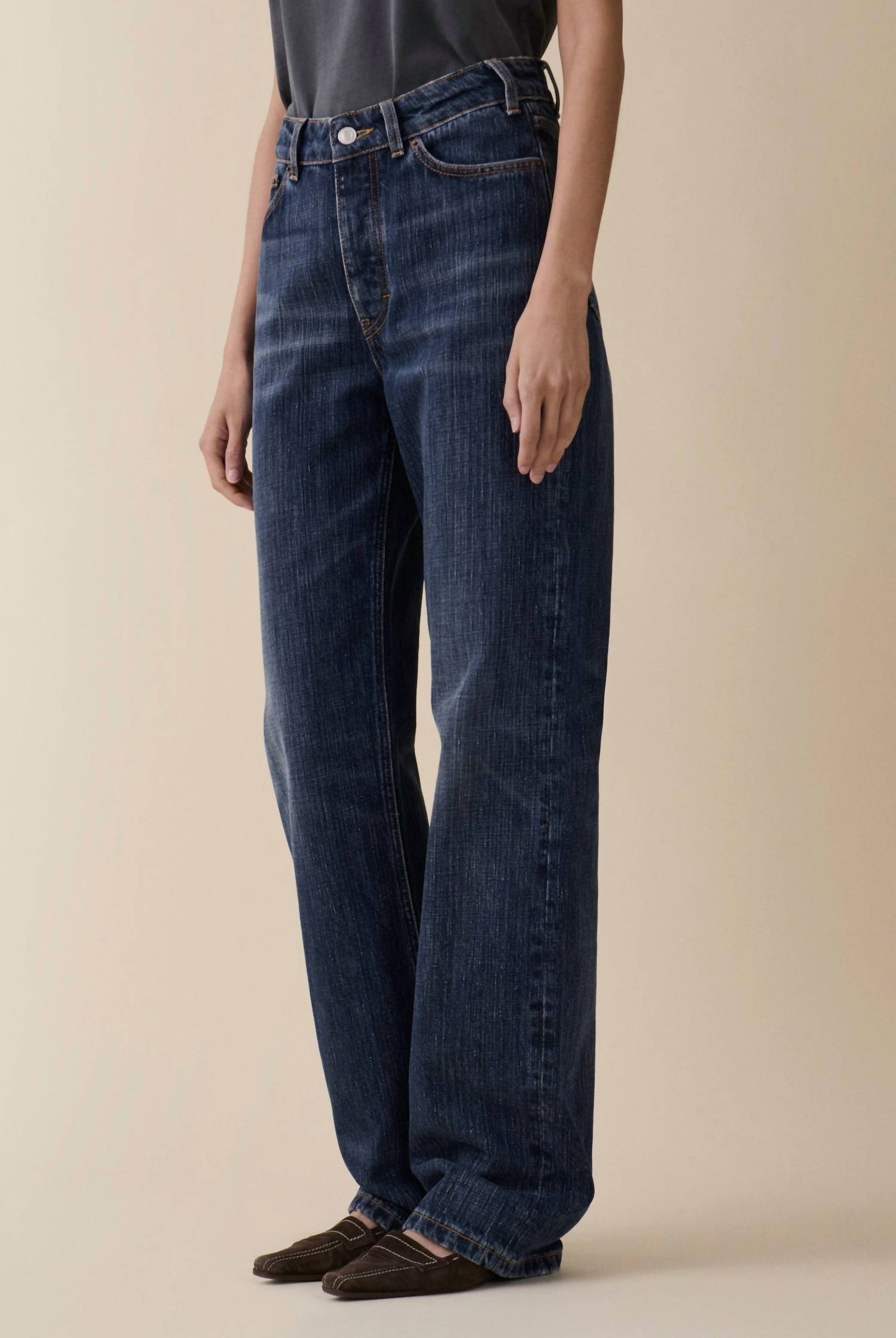 Jeanerica - Virgo Mid Rise Straight Leg Jeans