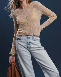 Umgee - Lace Long Sleeve Top