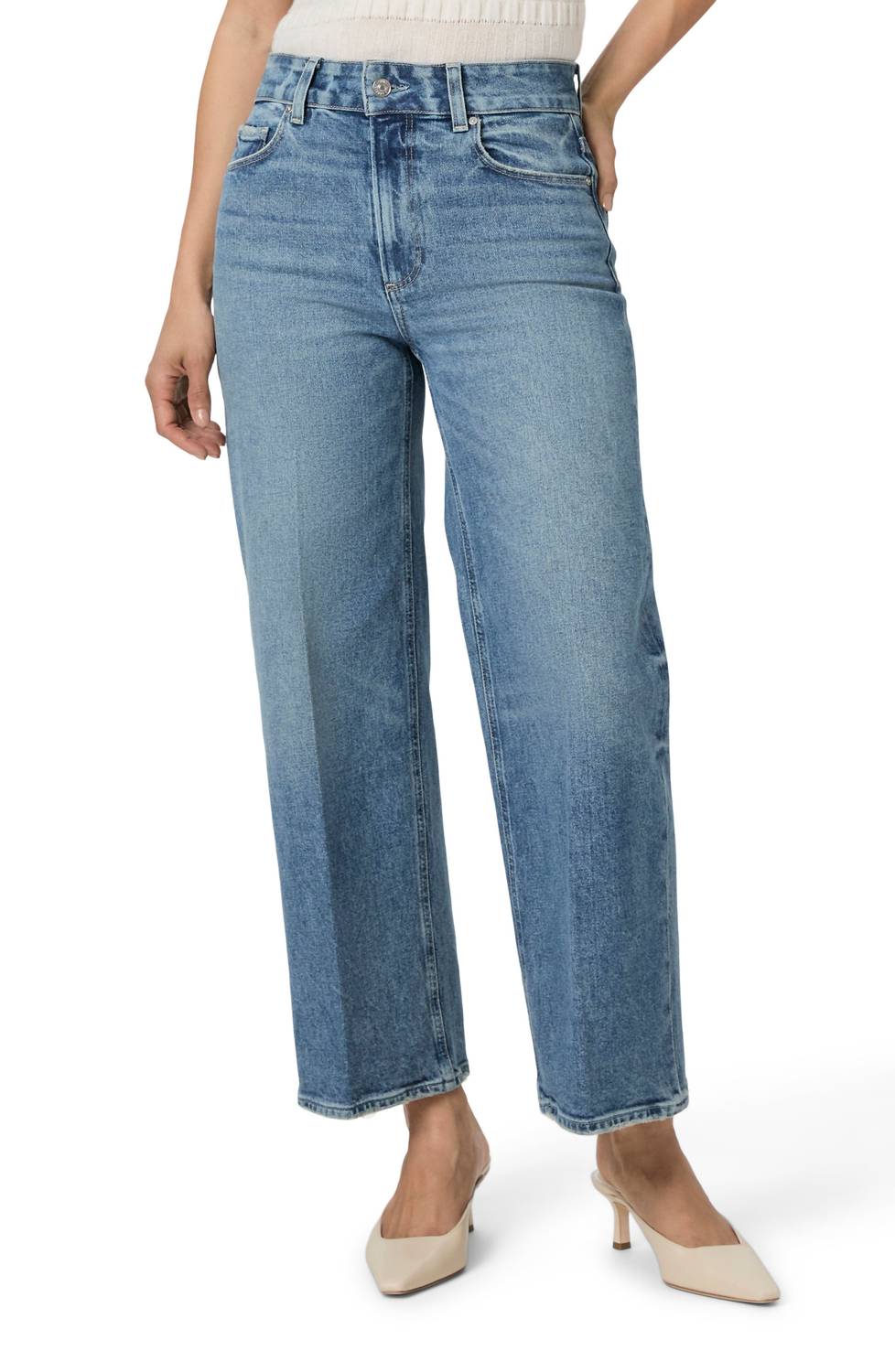 Paige - Sasha High Waist Ankle Wide Leg Jeans