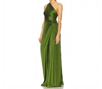 A.L.C. - Lara One-shoulder Plissé Satin Gown