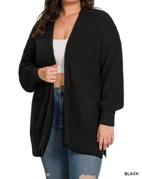 Zenana - Gauge Waffle Open Cardigan
