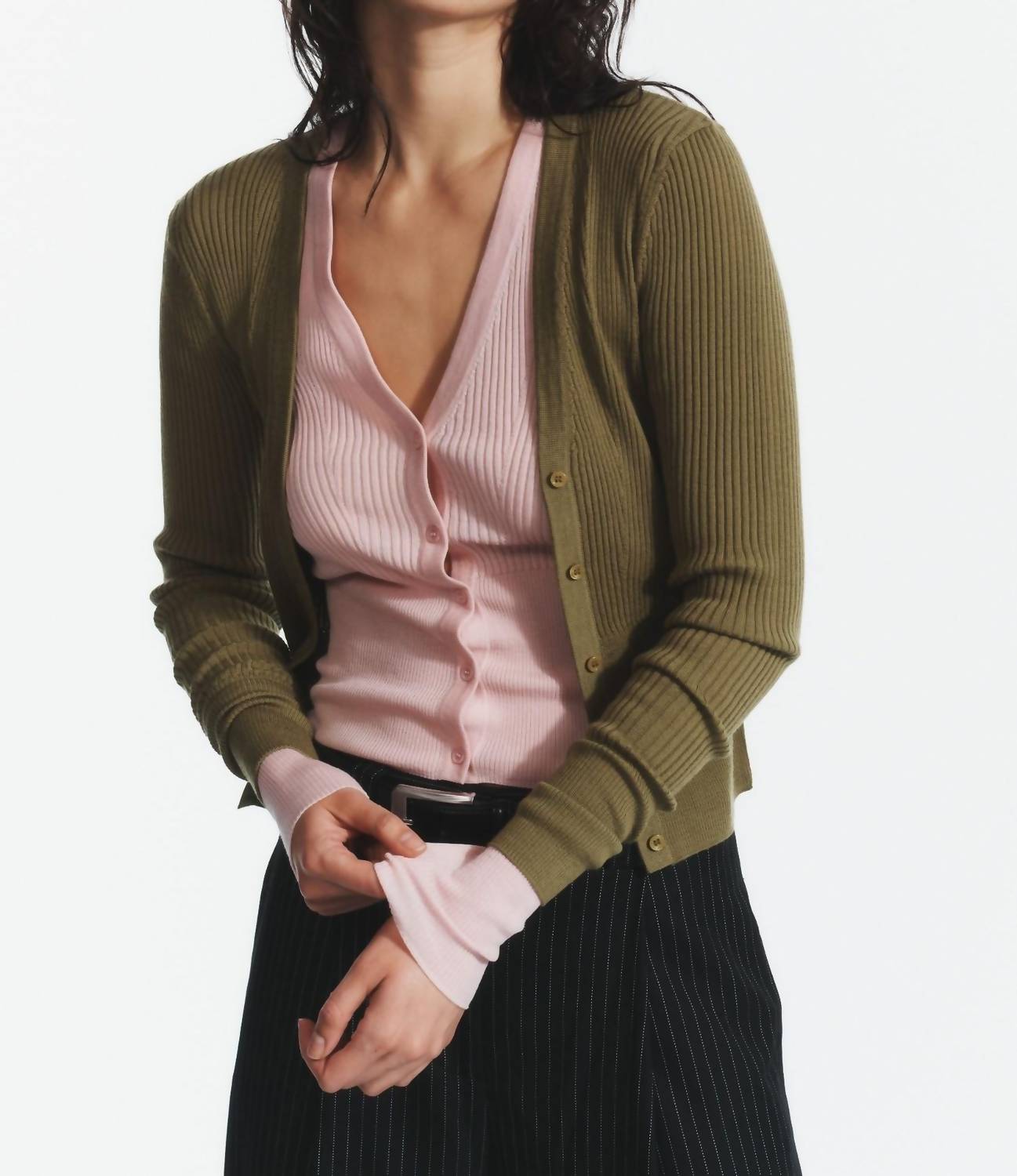 Saint Art - Braylon Rib Cardigan Sweater