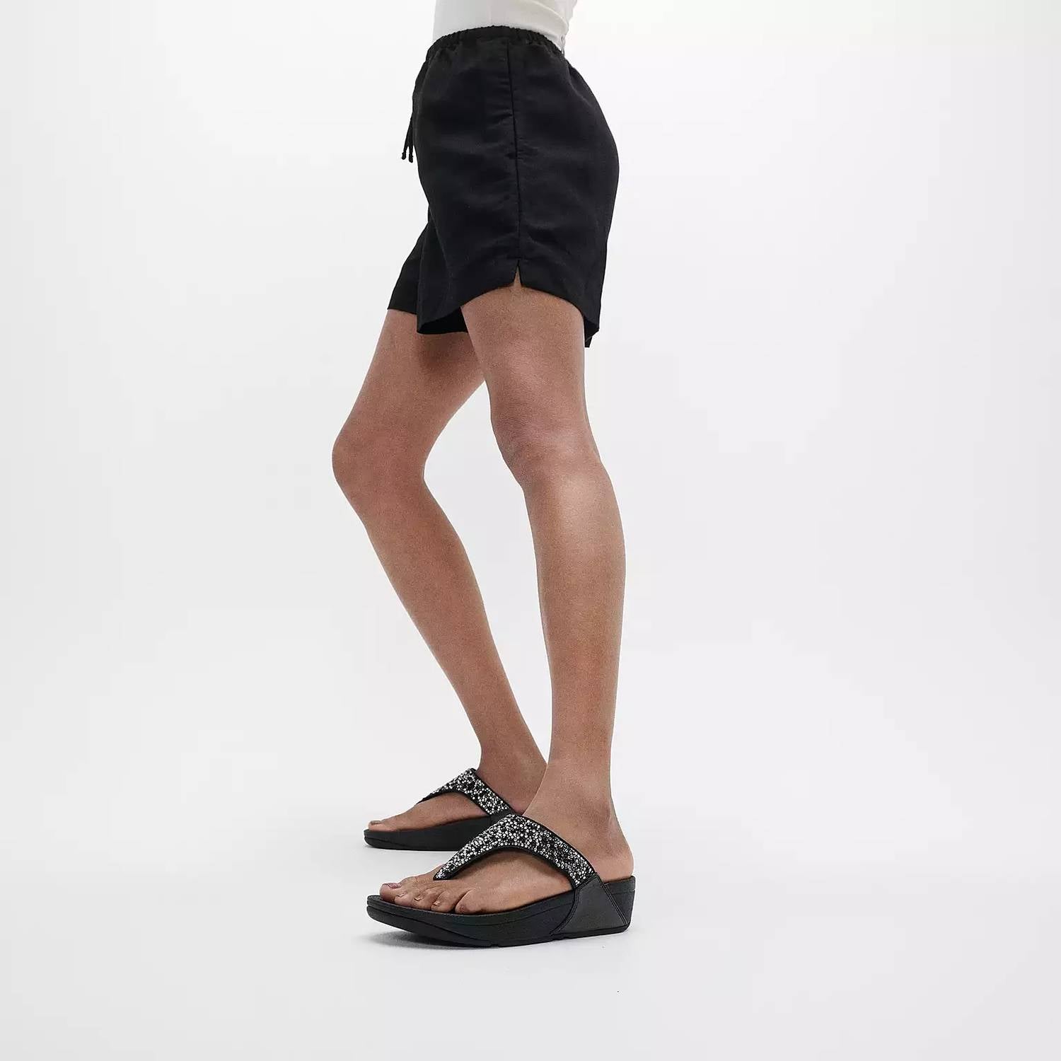 Fitflop - Women's Lulu Crystal-mix Toe-post Sandals