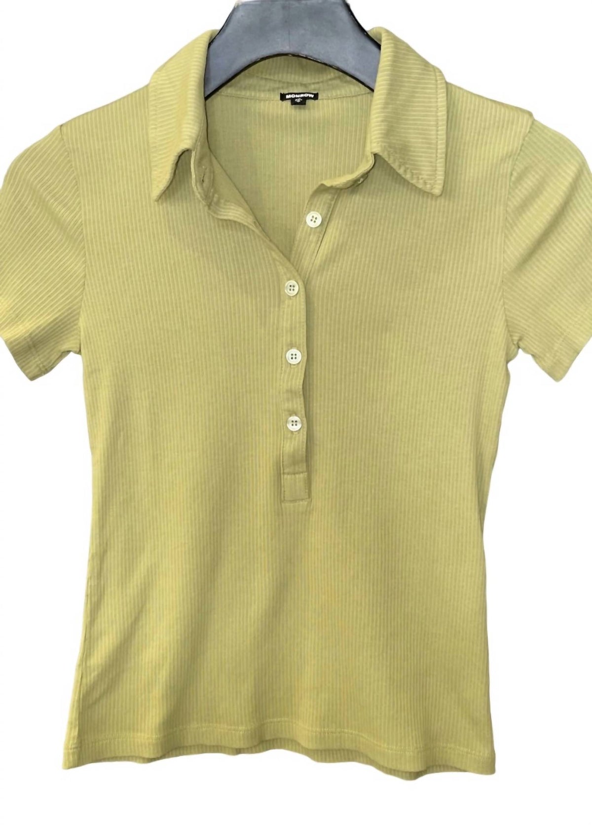 Monrow - WOMEN RIB POLO HENLEY