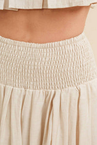 Cloud Ten Smocked Midi Skirt in cream - women's skirt - view 6