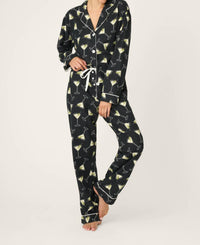 PJ Salvage Merrier With A Martin Pajama Set in black - women's sleepwear