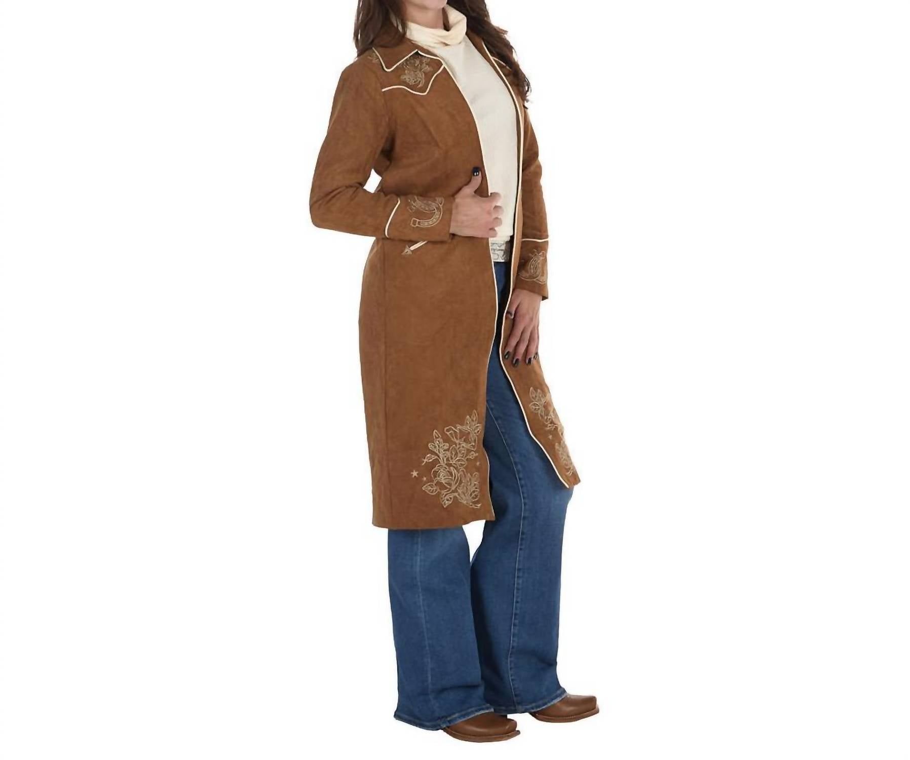 RODEO Quincy Hall Of Fame Duster in brown - women's jacket - alternate view