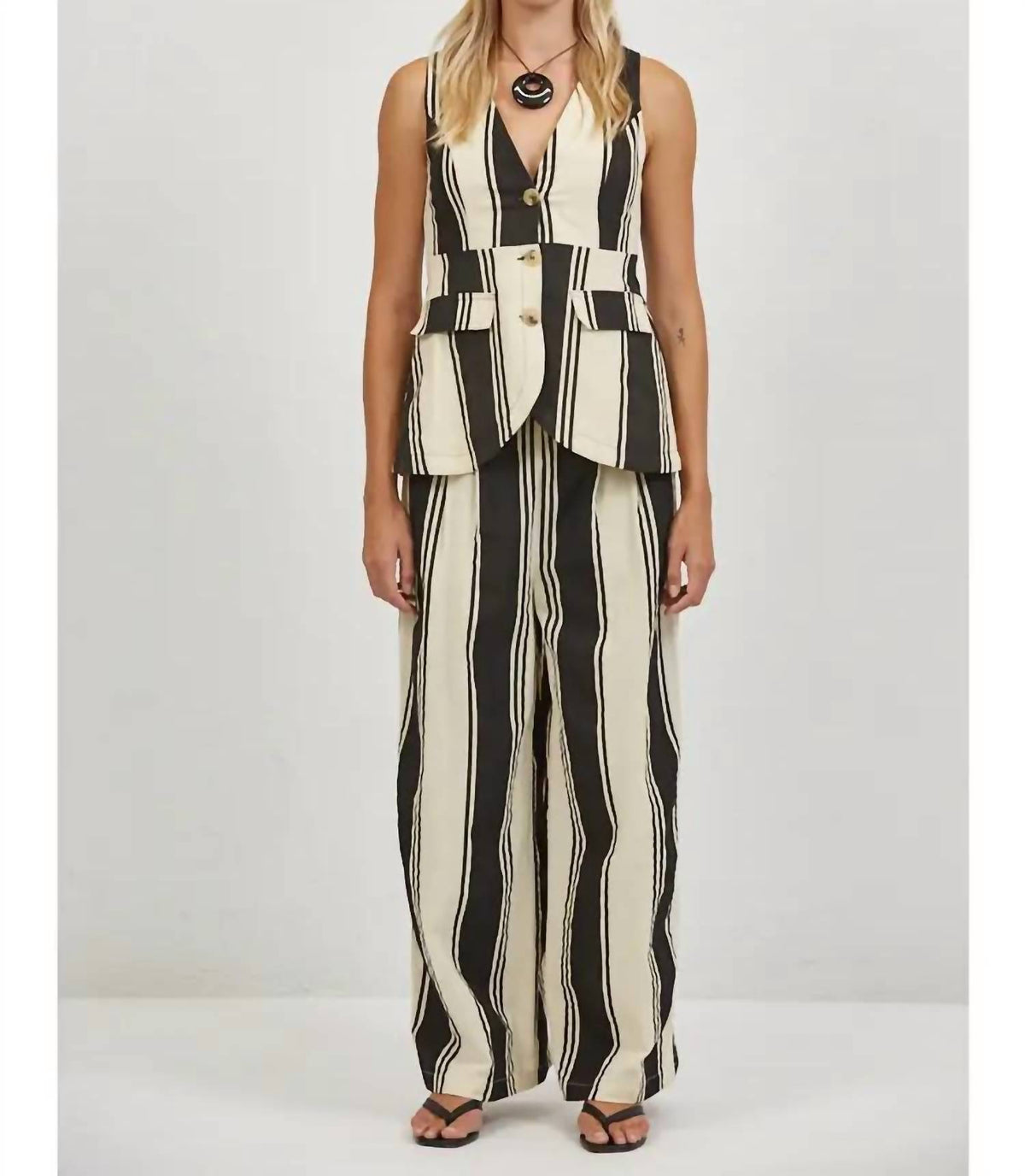 A.Ren - Delphine Striped Vest Top