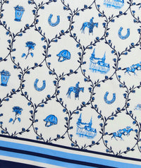 vineyard vines Women's Kentucky Derby Silk Scarf in serenity blue - women's scarf - alternate view