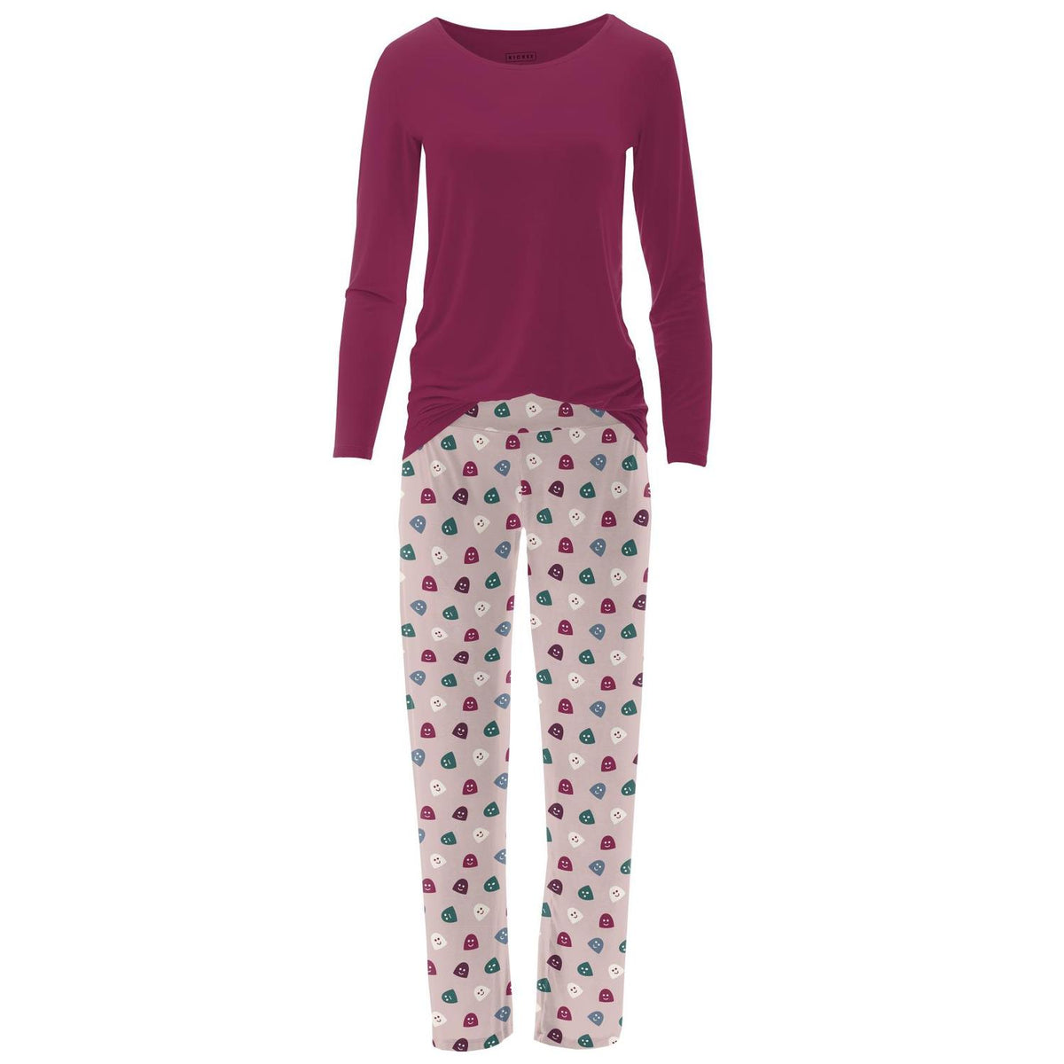 Kickee - Women's Long Sleeve Tee & Pajama Pants Set