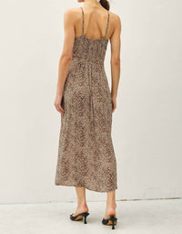 Be Cool - Print Midi Mock-wrap Dress