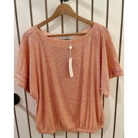 Trina Turk - Sequin Short Sleeve Blouse