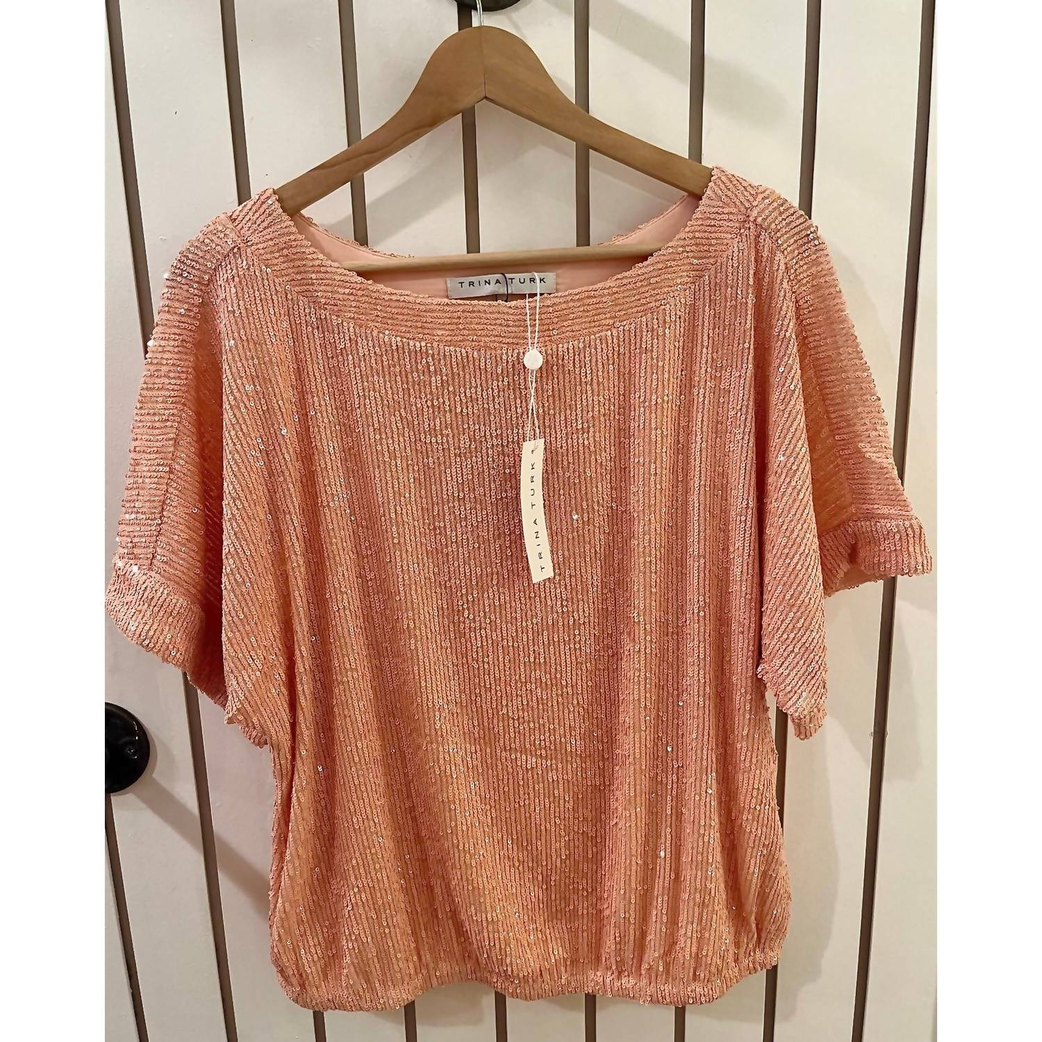 Trina Turk - Sequin Short Sleeve Blouse
