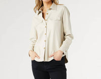 Coco + Carmen - Ashton Faux Leather Shirt
