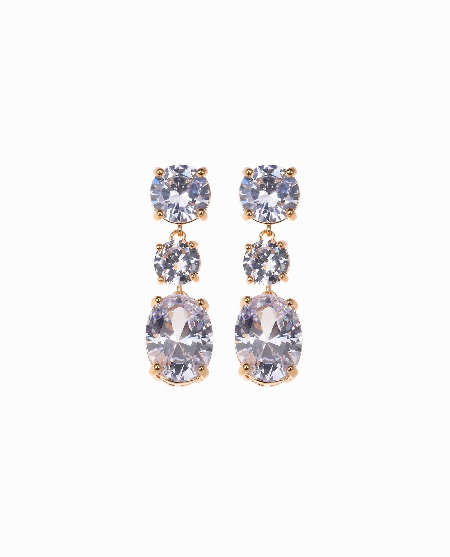 Nicole Miller - Women's Three Stone Drop Earrings