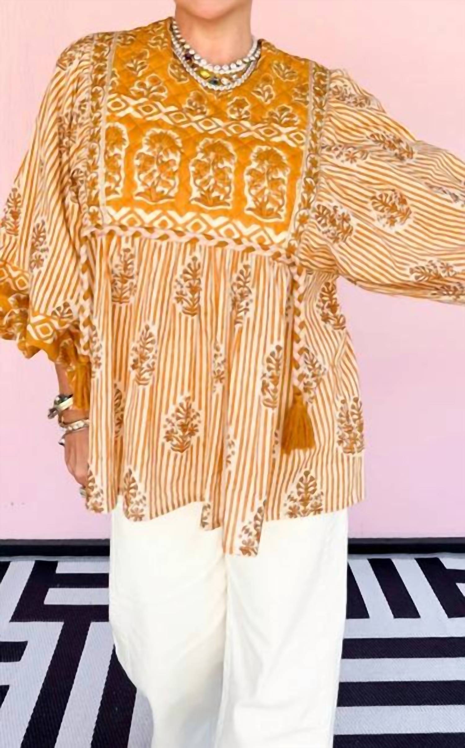 Mahila - Quilted Folk Blouse