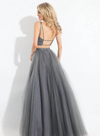 Rachel Allan - Two-piece Strappy Tulle Prom Dress
