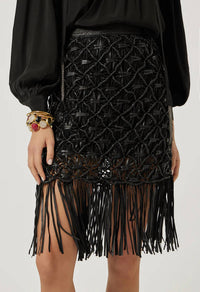 SCARLETT POPPIES Wiwi Mini Skirt in black - women's skirt