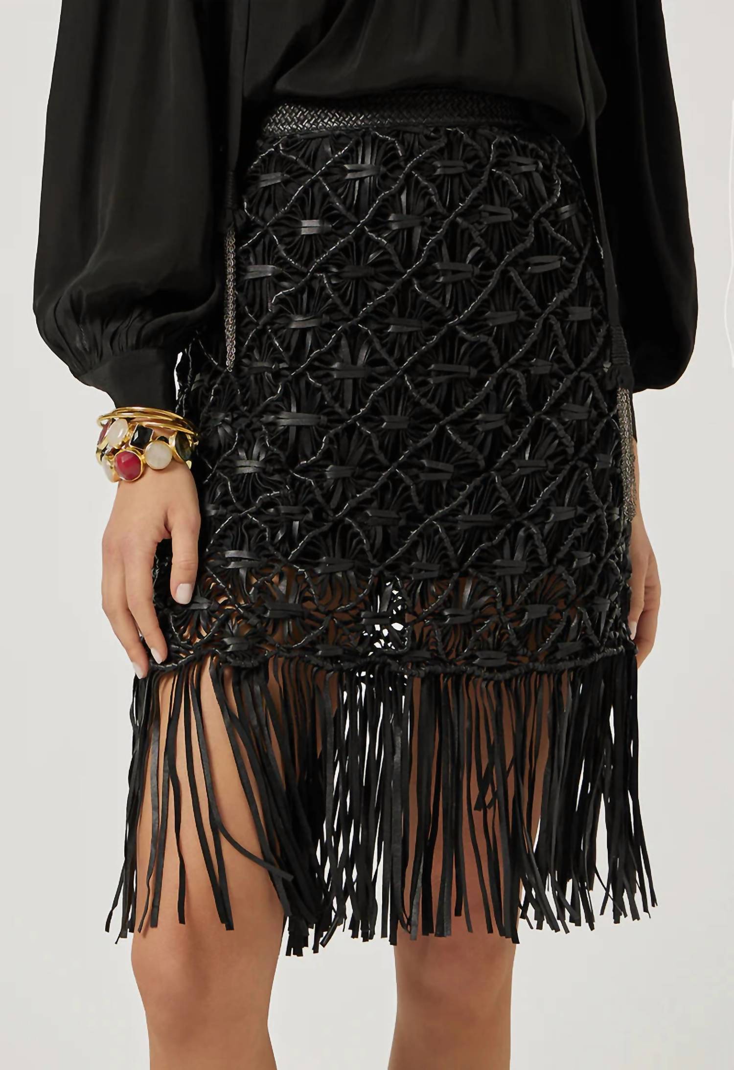 SCARLETT POPPIES Wiwi Mini Skirt in black - women's skirt