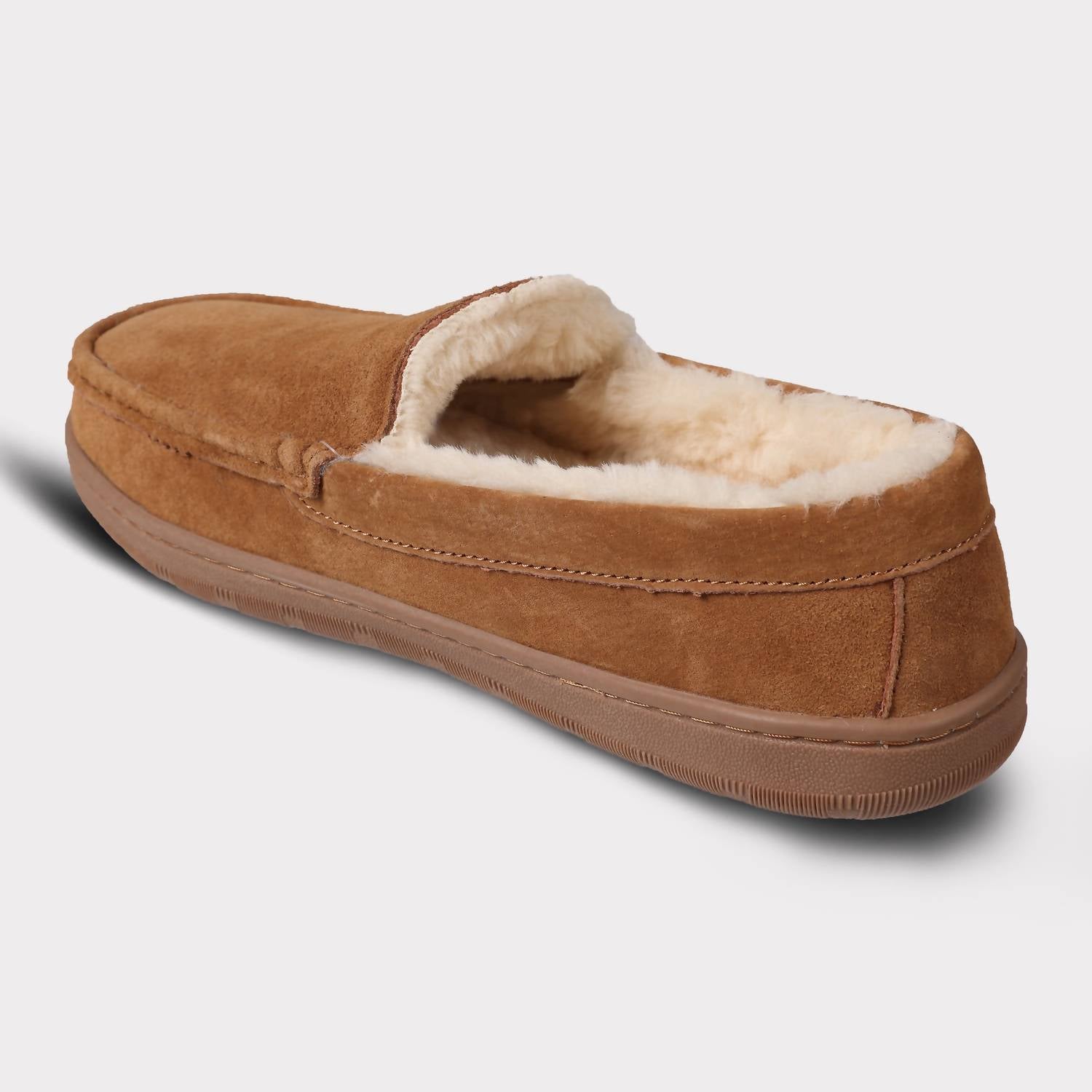 Lamo Men's Harrison Wide Slip-on Moccasin in chestnut - men's loafer - view 5