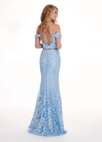Rachel Allan - Embroidered Floral Two-piece Gown