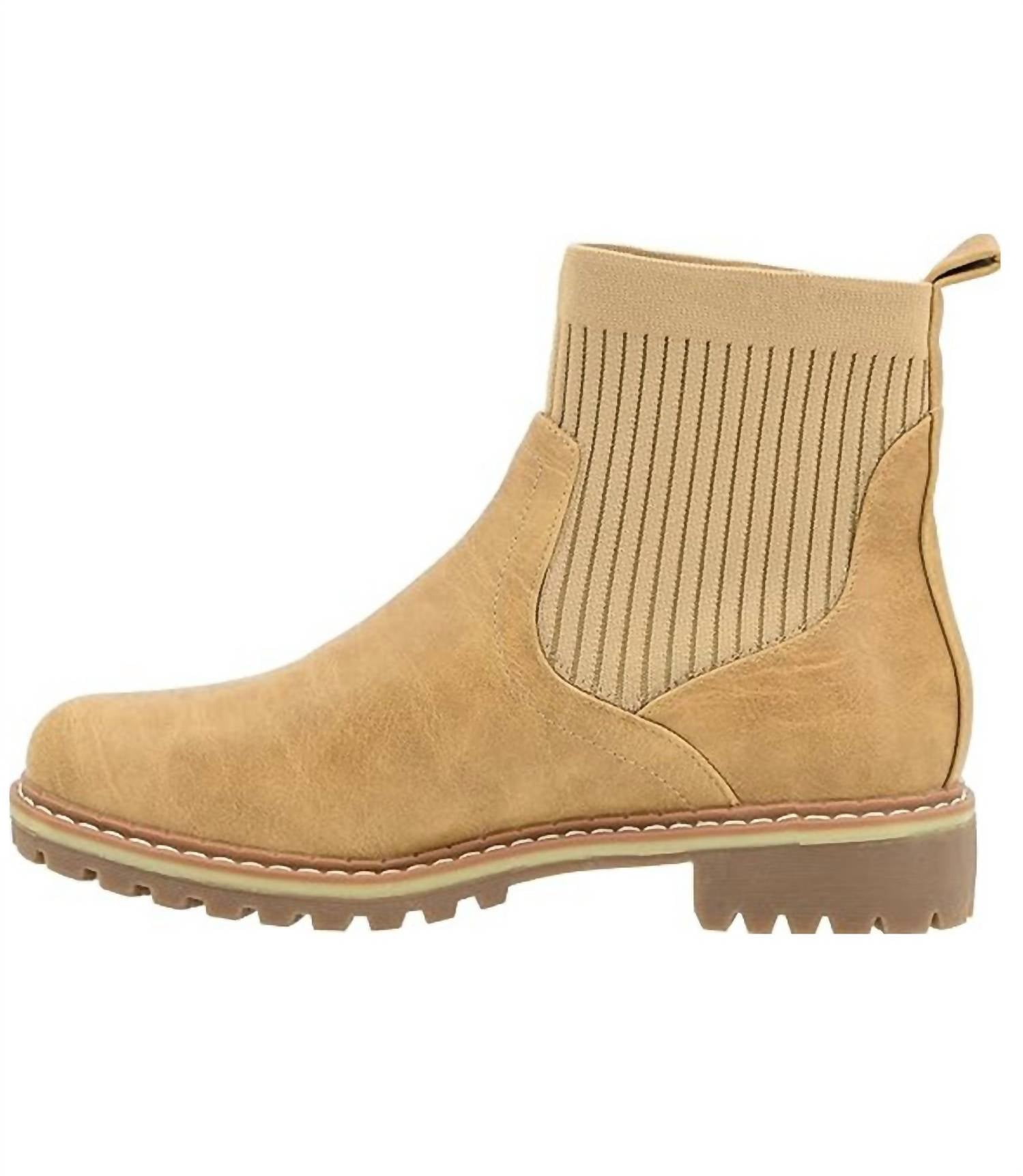Corkys Footwear Women's Cabin Fever Boot in caramel - women's shoe - detail view