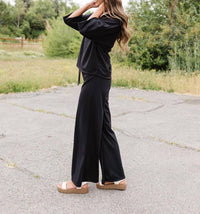 Blumin - Avonlea Drop Shoulder Top And Elastic Waist Pants Set