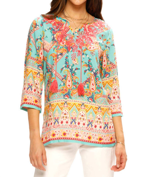 Paparazzi - Boho Paisley Print Challis Tunic
