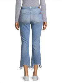 7 For All Mankind - High Rise Slim Kick Flare Cropped Jeans