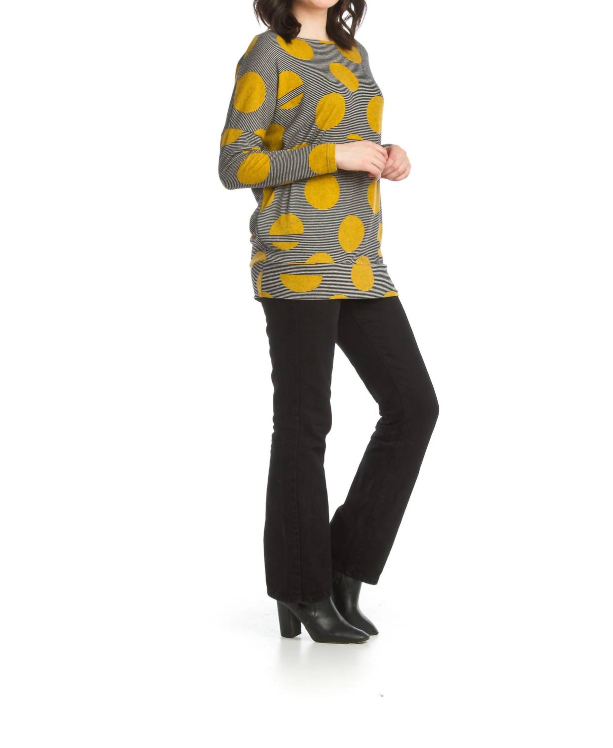 Papillon - Stripe & Dot Oversized Sweatshirt