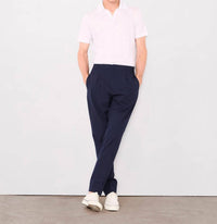 Officine Générale Drew Seersucker Pants in dark navy - men's pants