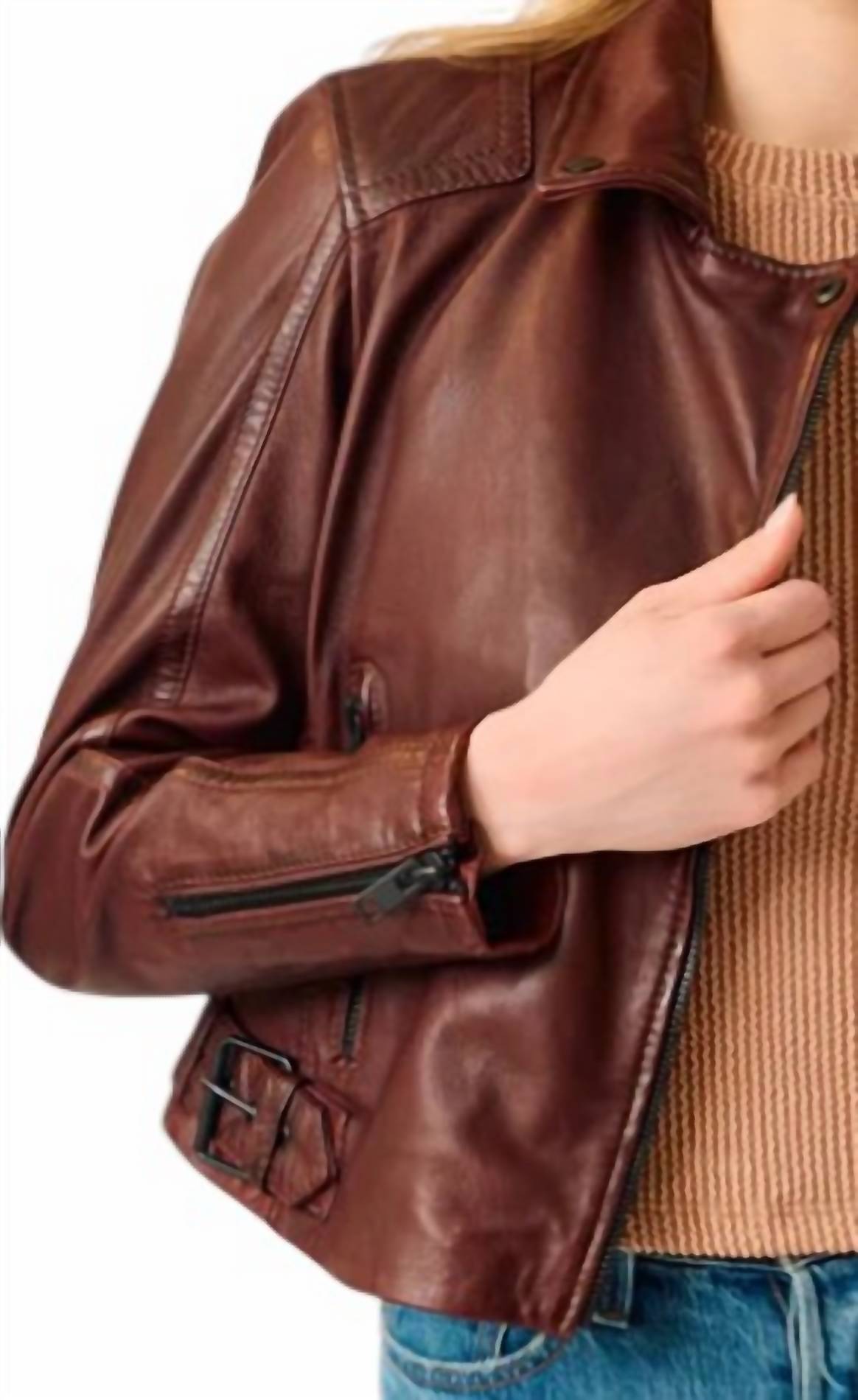 Mauritius - Bita Regular Fit Leather Jacket