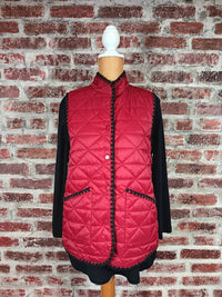 Multiples - Women's Quilted Snap Button Vest