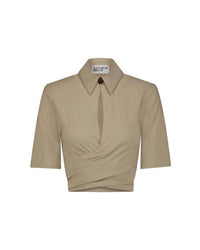 Matthew Bruch - Collared Wrap Top