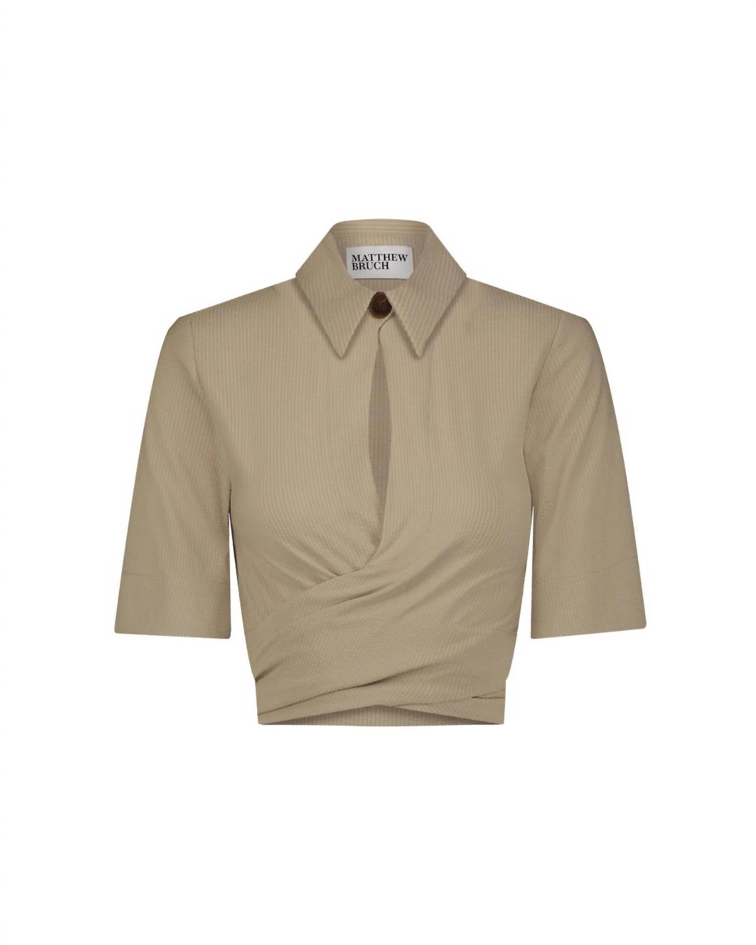 Matthew Bruch - Collared Wrap Top