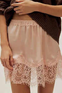 Free People - Meet Me In The Middle Mini Slip Skirt