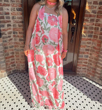 Tcec - Strapless Floral Maxi Dress